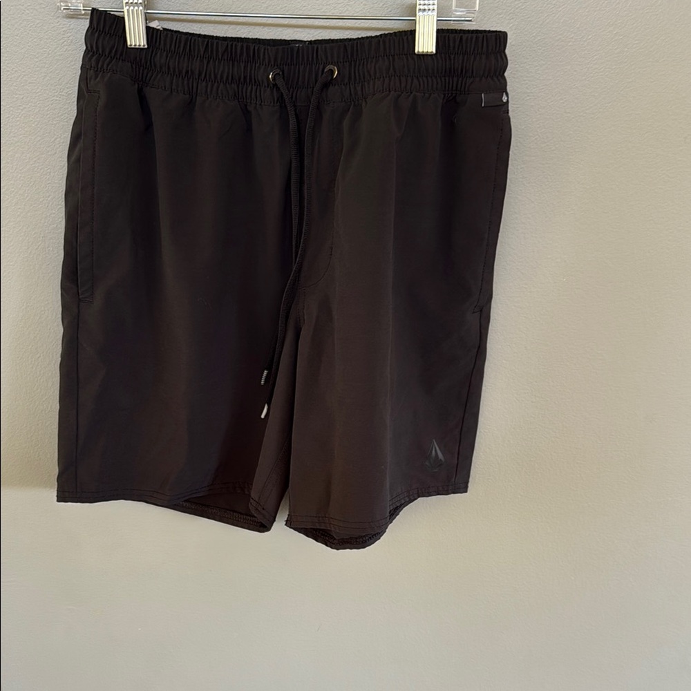 Volcom Black Athletic Shorts Elastic Waistband
